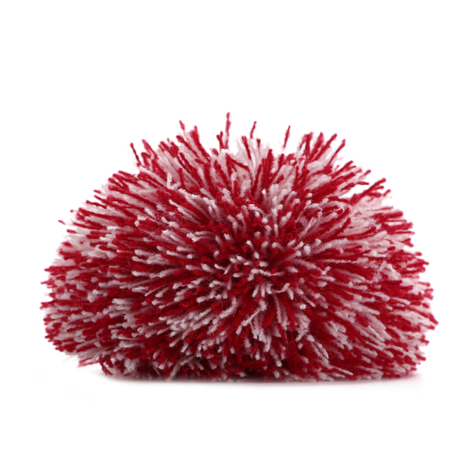 Pompon rouge et blanc