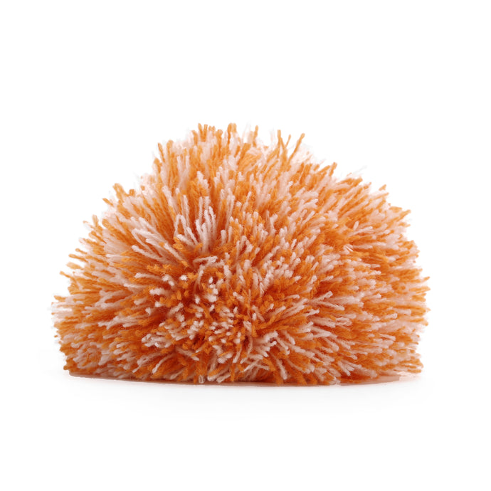 Pompon orang et blanc