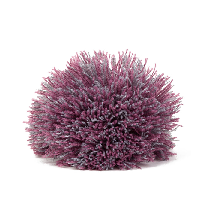 Pompon gris et rose