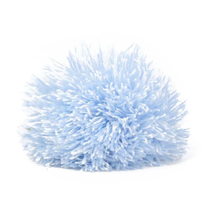 Pompon bleu ciel et blanc