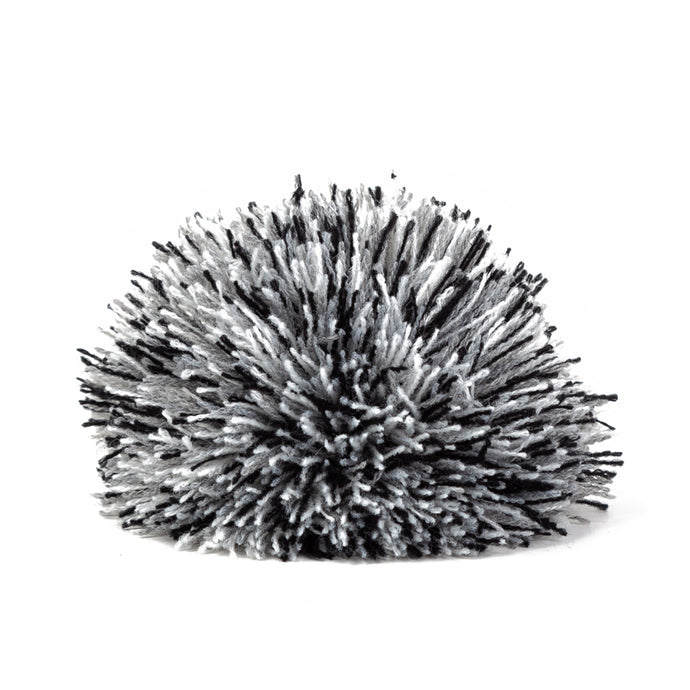 Pompon gris, blanc, noir